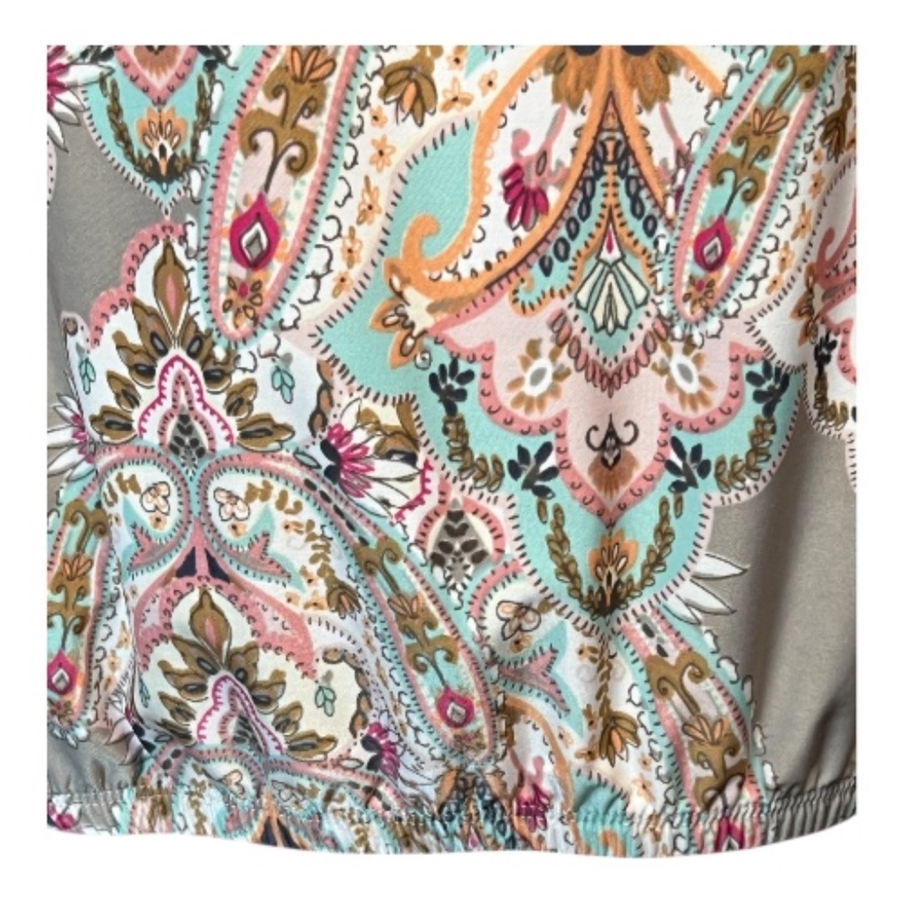 EUC INC women’s paisley embellished sleeveless top | size XL - Picture 7 of 9